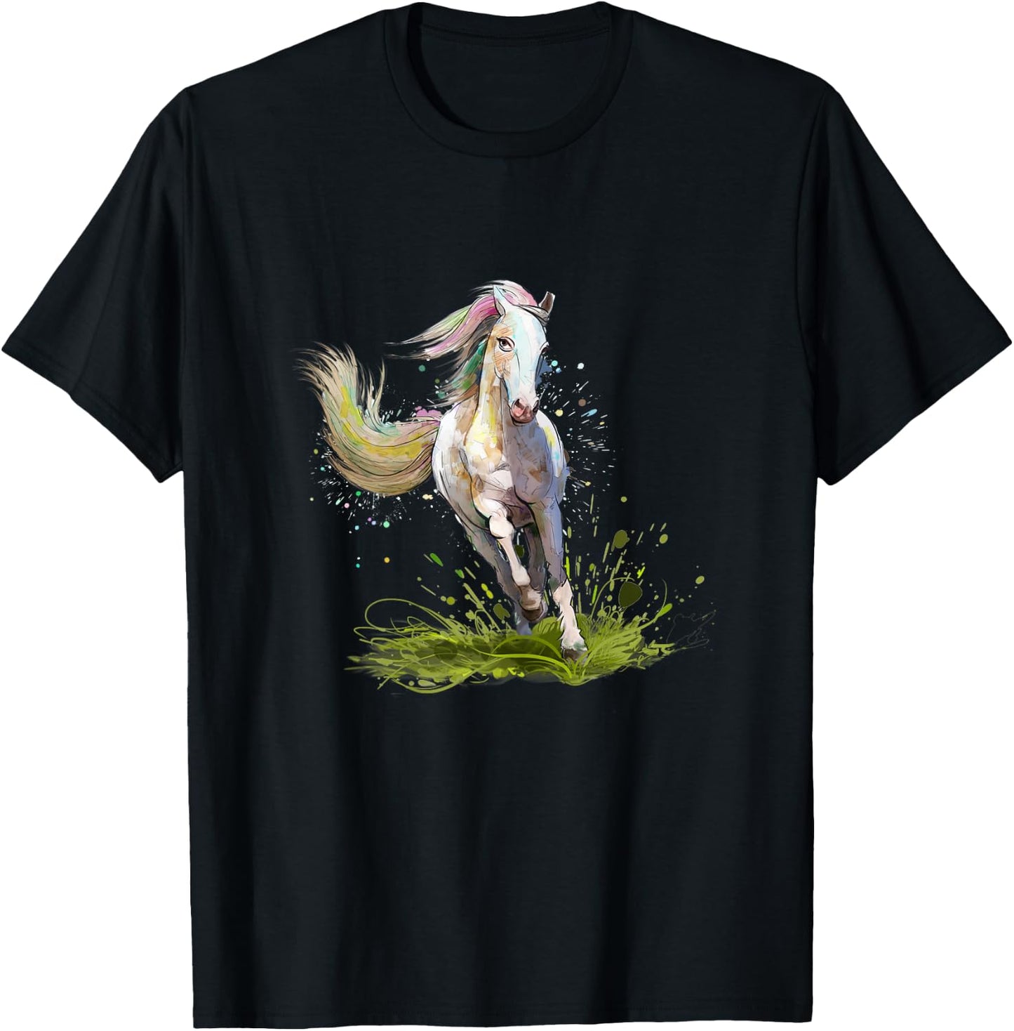 Horse Lover Shirt Girls Horseback Riding Equestrian Horse T-Shirt - T-Shirt | Black