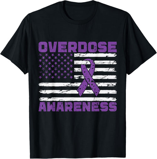 Overdose Awareness Purple Ribbon Drug Addiction