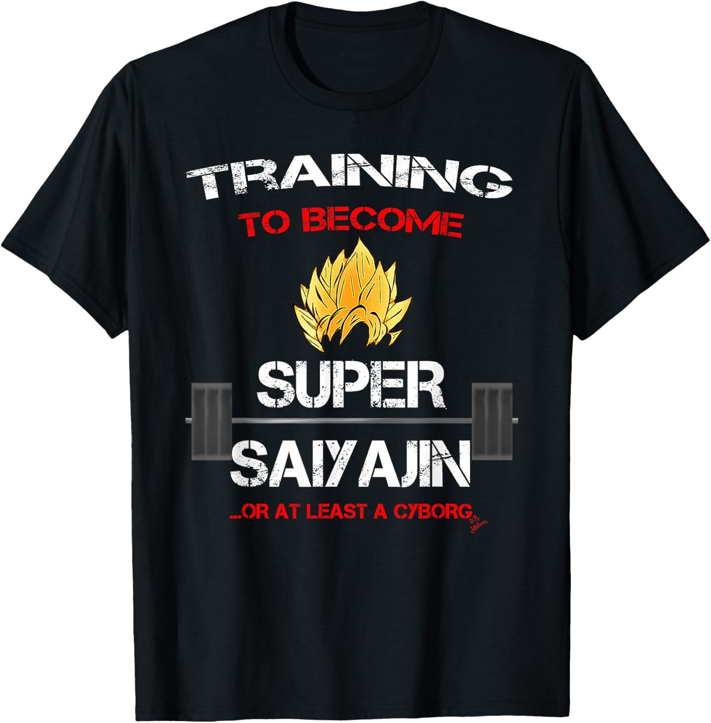 Training to become a super saiyajin - fun fitness T-Shirt - T-Shirt | Black