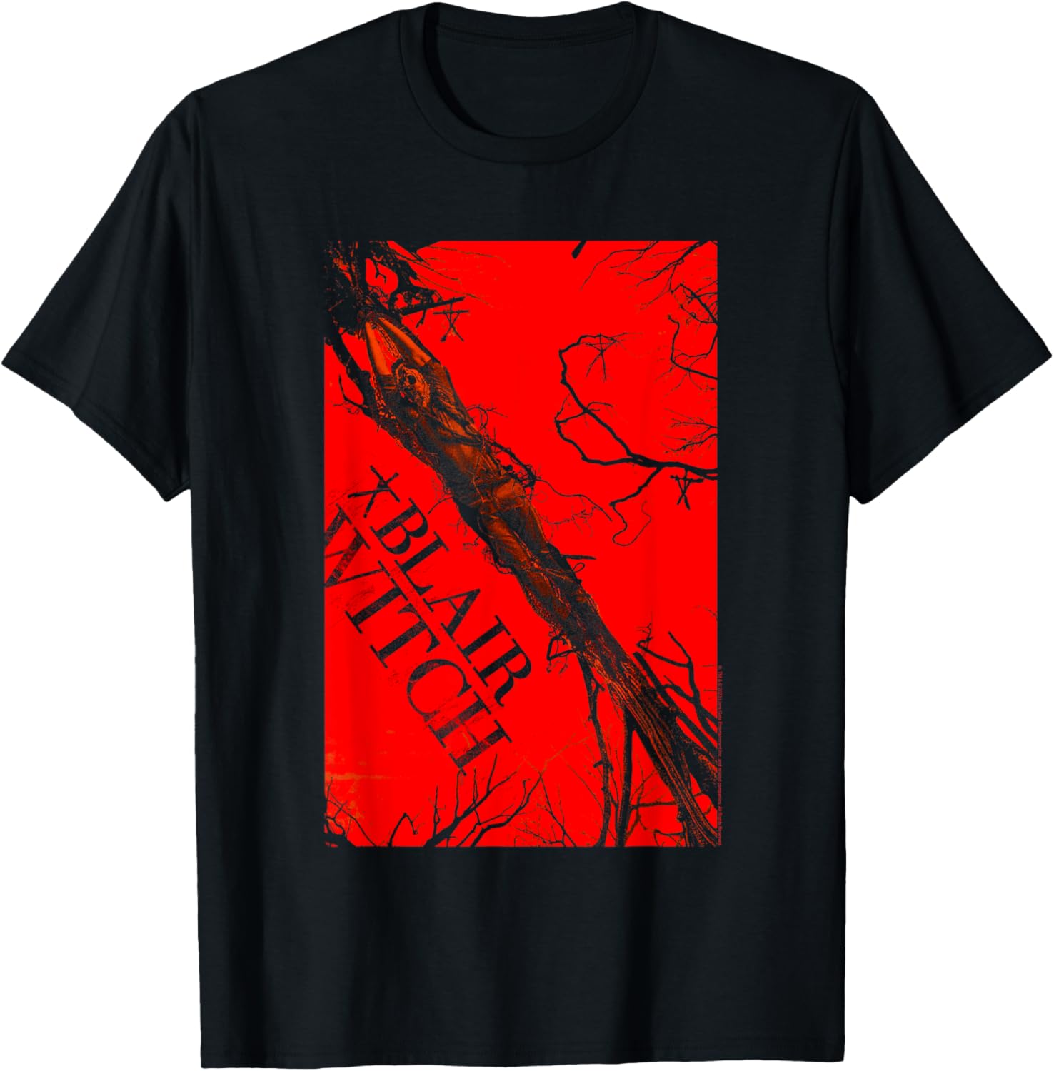 Blair Witch Project Branches with Red Block T-Shirt - T-Shirt | Black