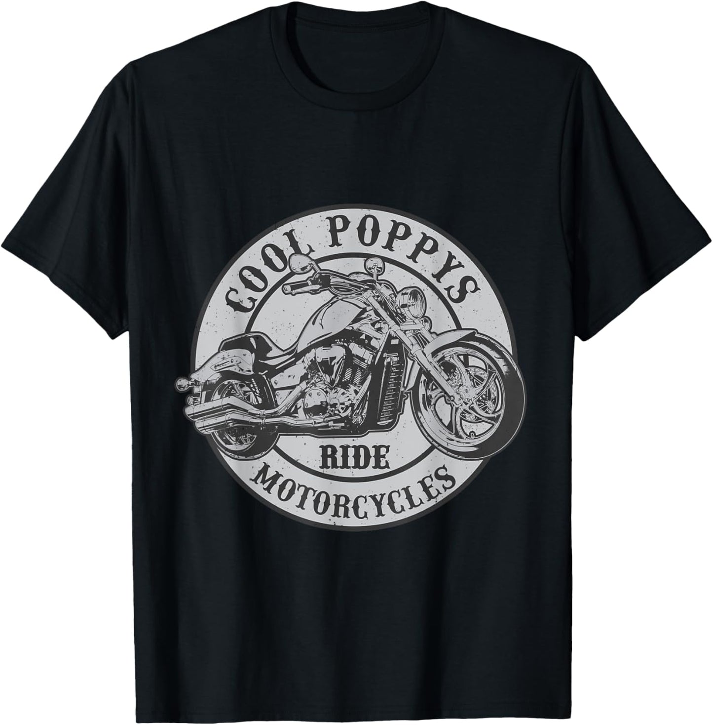 Cool Poppy Ride Motorcycles Novelty Rider Poppys T-Shirt - T-Shirt | Black