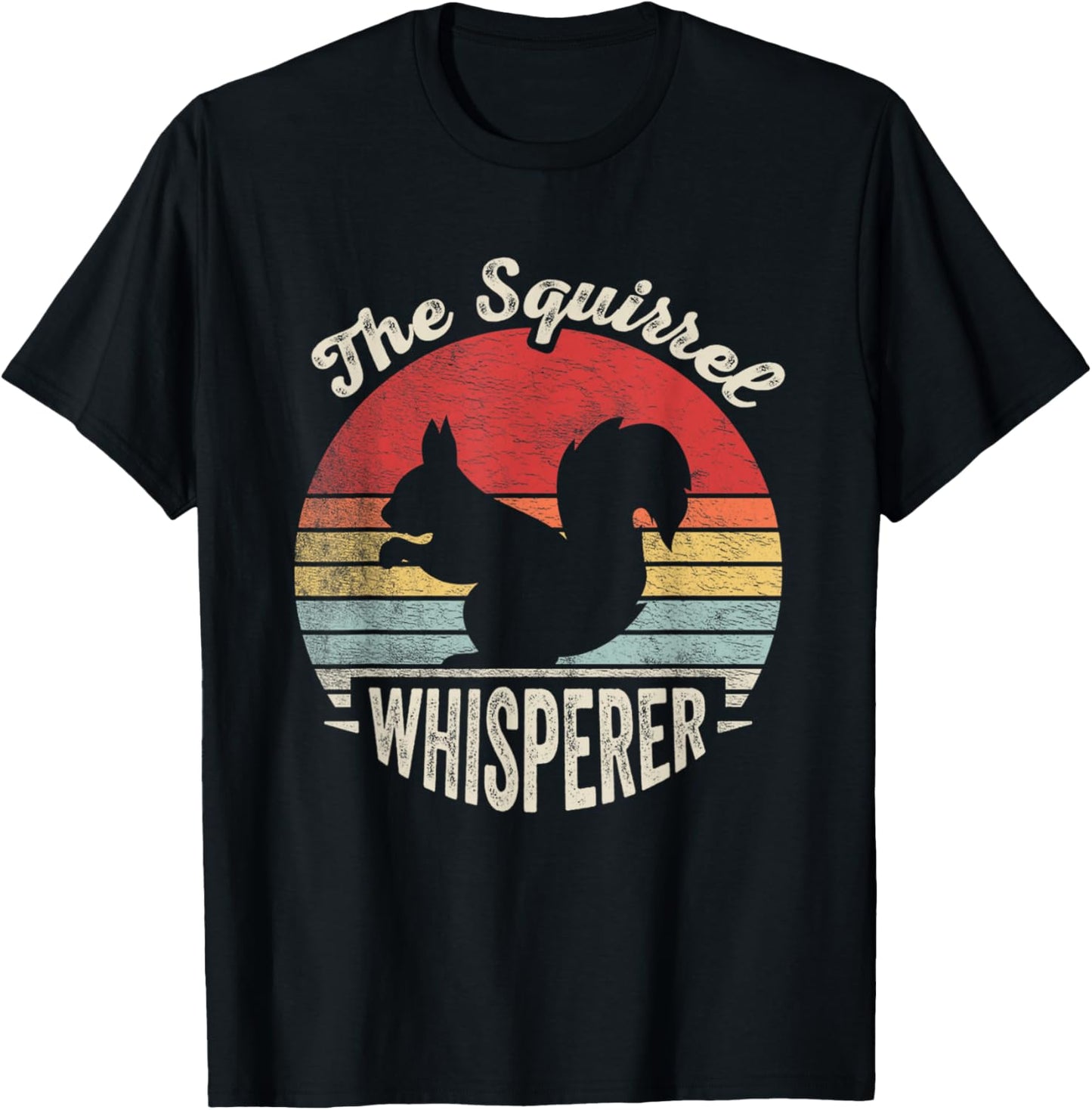 Retro Vintage Squirrel Lover Squirrel Whisperer T-Shirt - T-Shirt | Black