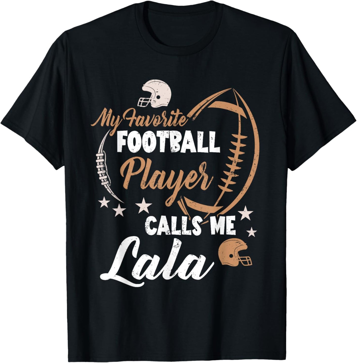 My Favorite Football Player Calls Me Lala Family Matching T-Shirt - T-Shirt | Black