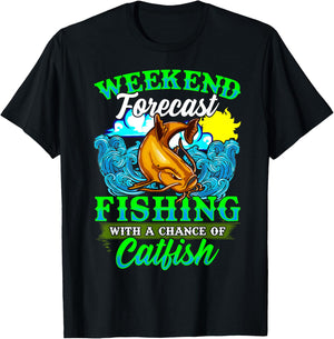 Fishing Catfish Fisherman Dads Birthday Fathers T-Shirt - T-Shirt | Black
