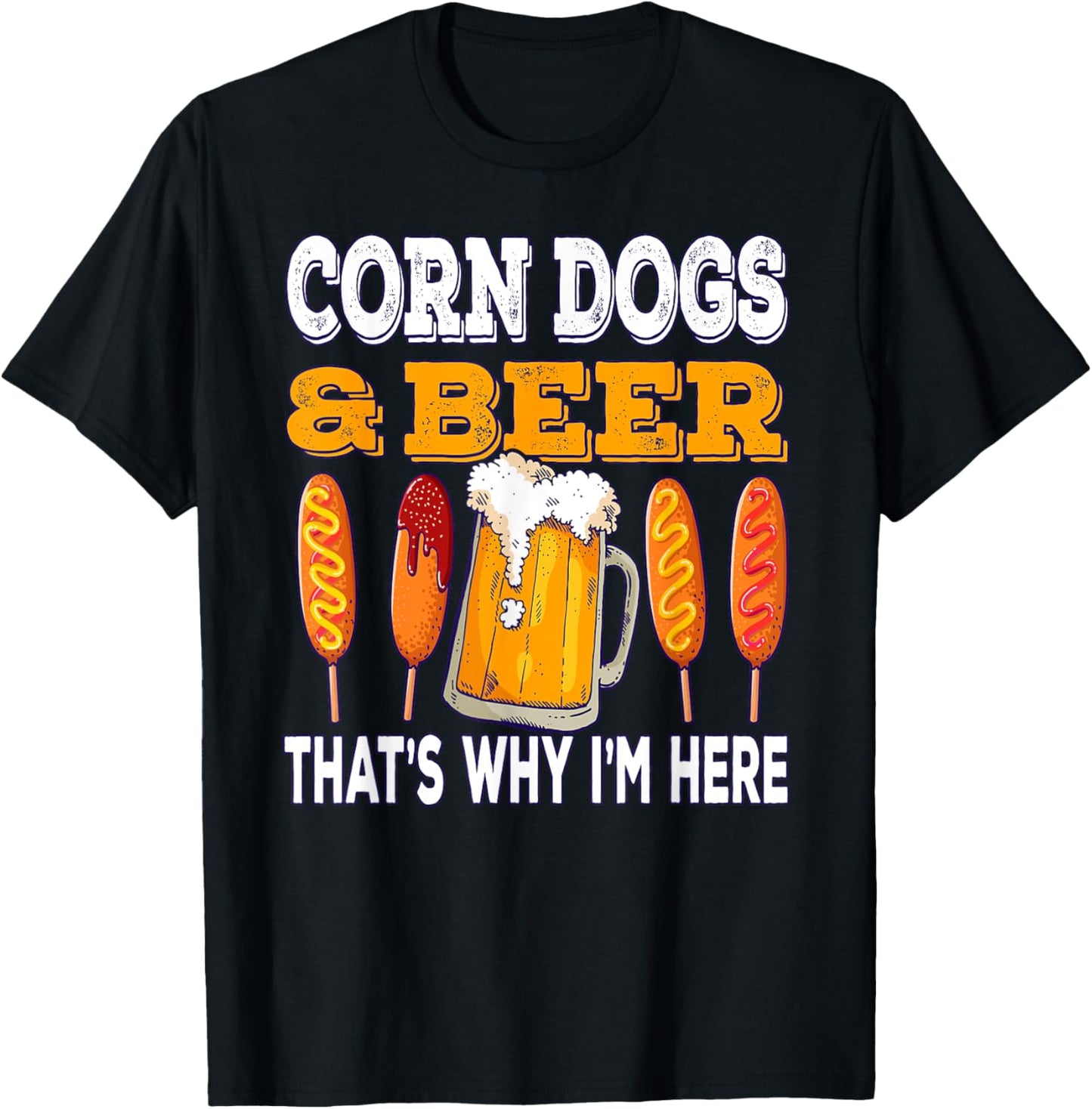 Corndog Carnival Beer Fried Corn Dog T-Shirt - T-Shirt | Black