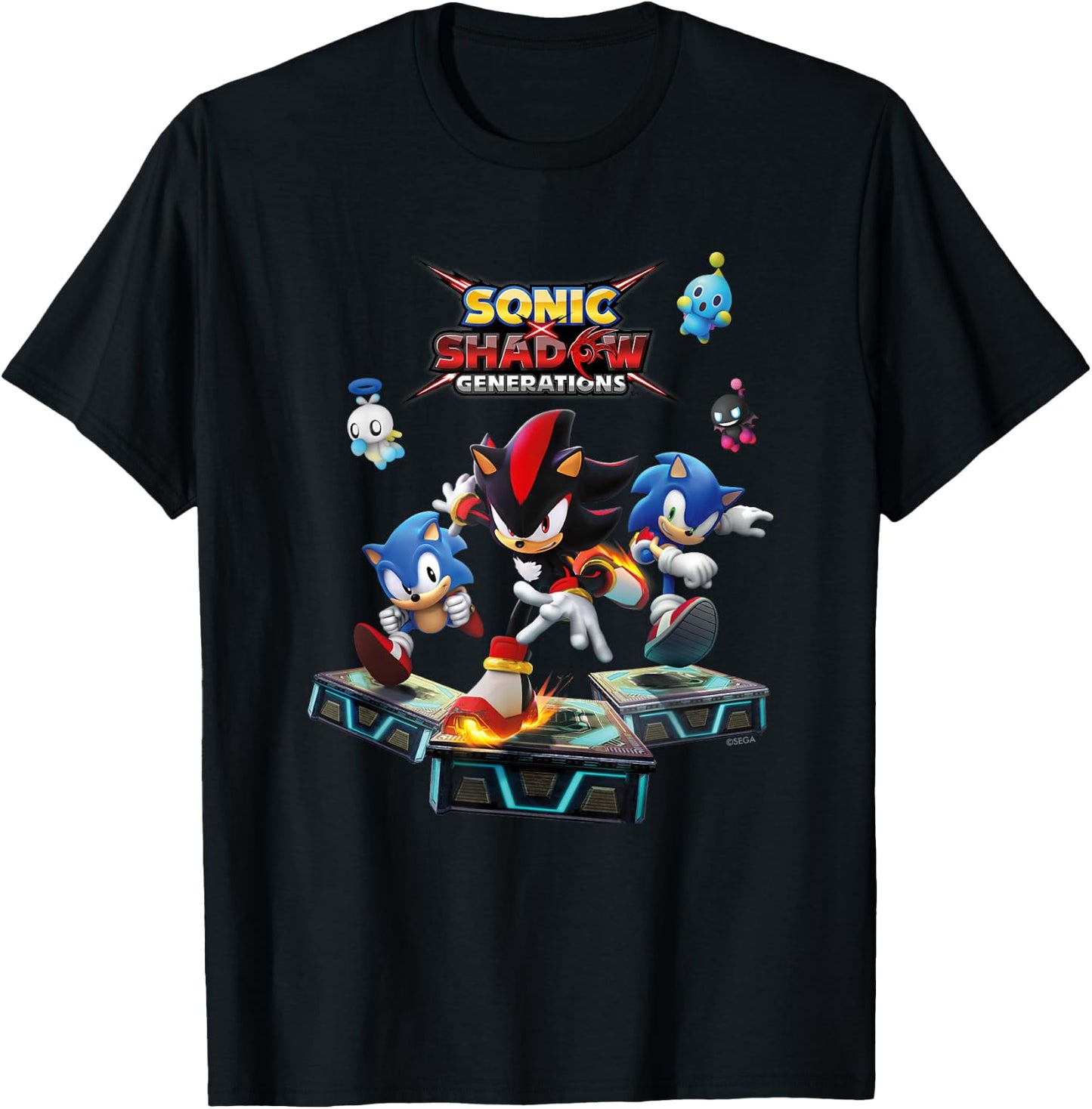 Sonic the Hedgehog, Sonic X Shadow Generations - Key Art T-Shirt - T-Shirt | Black