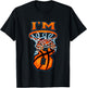 Kids Basketball I'm 8 Boy Girl 8th Birthday Gift T-Shirt - T-Shirt | Black