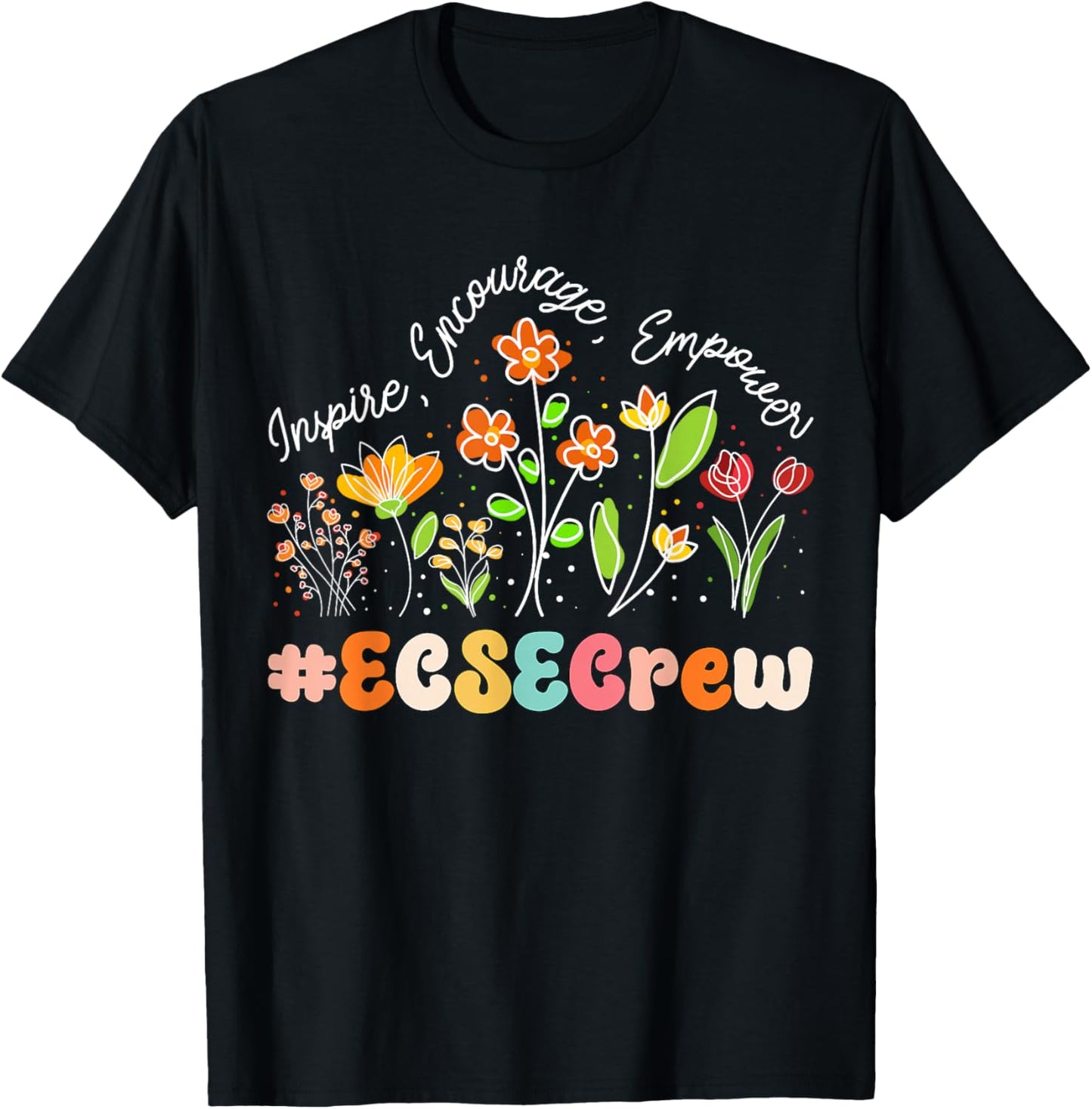 ECSE Crew Appreciation Week Teacher Back to School T-Shirt - T-Shirt | Black
