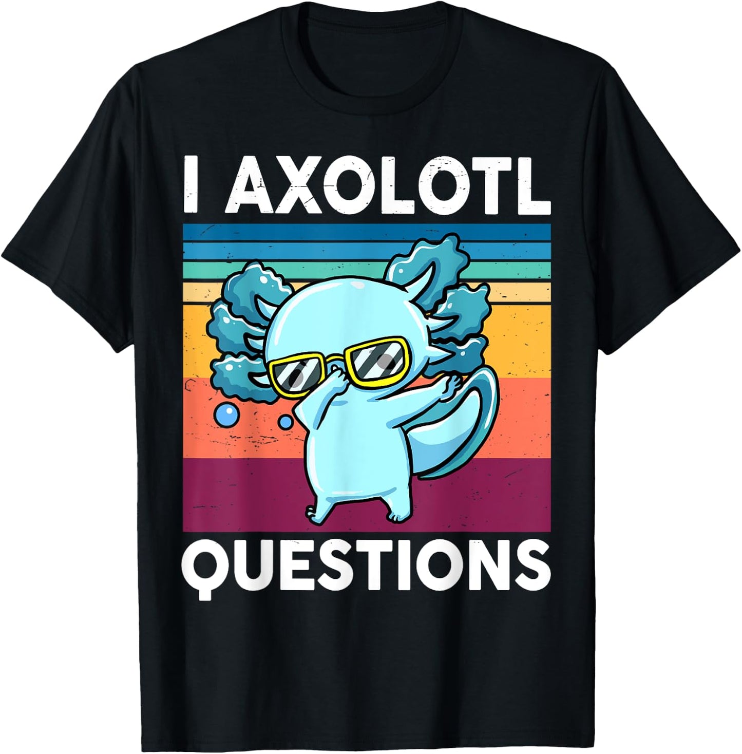 Boy I Axolotl Question Kids Toddler Funny Dabbing Salamander T-Shirt - T-Shirt | Black