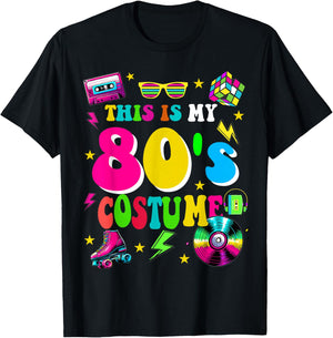 80s Night Cruise This Is My 80's Costume Eighties T-Shirt - T-Shirt | Black
