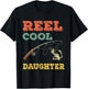 Bass Fish Reel Cool Daughter Fisherwoman Gift - Bass Fishing T-Shirt - T-Shirt | Black