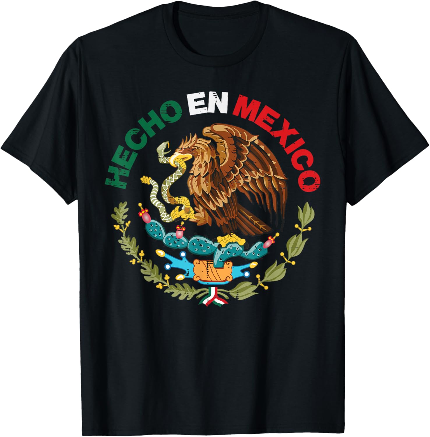 Hecho En Mexico Eagle Mexican Independence Day Men Women Kid T-Shirt - T-Shirt | Black