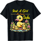 Duck Lover Art Men Women Boys Girls Rubber Duck Funny Ducks T-Shirt - T-Shirt | Black
