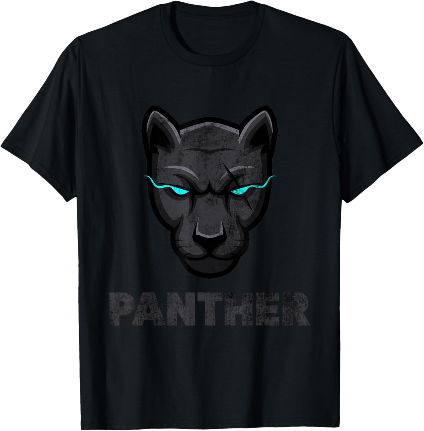 Cool Black Wild Panther Novelty Graphic & Cool Designs T-Shirt - T-Shirt | Black