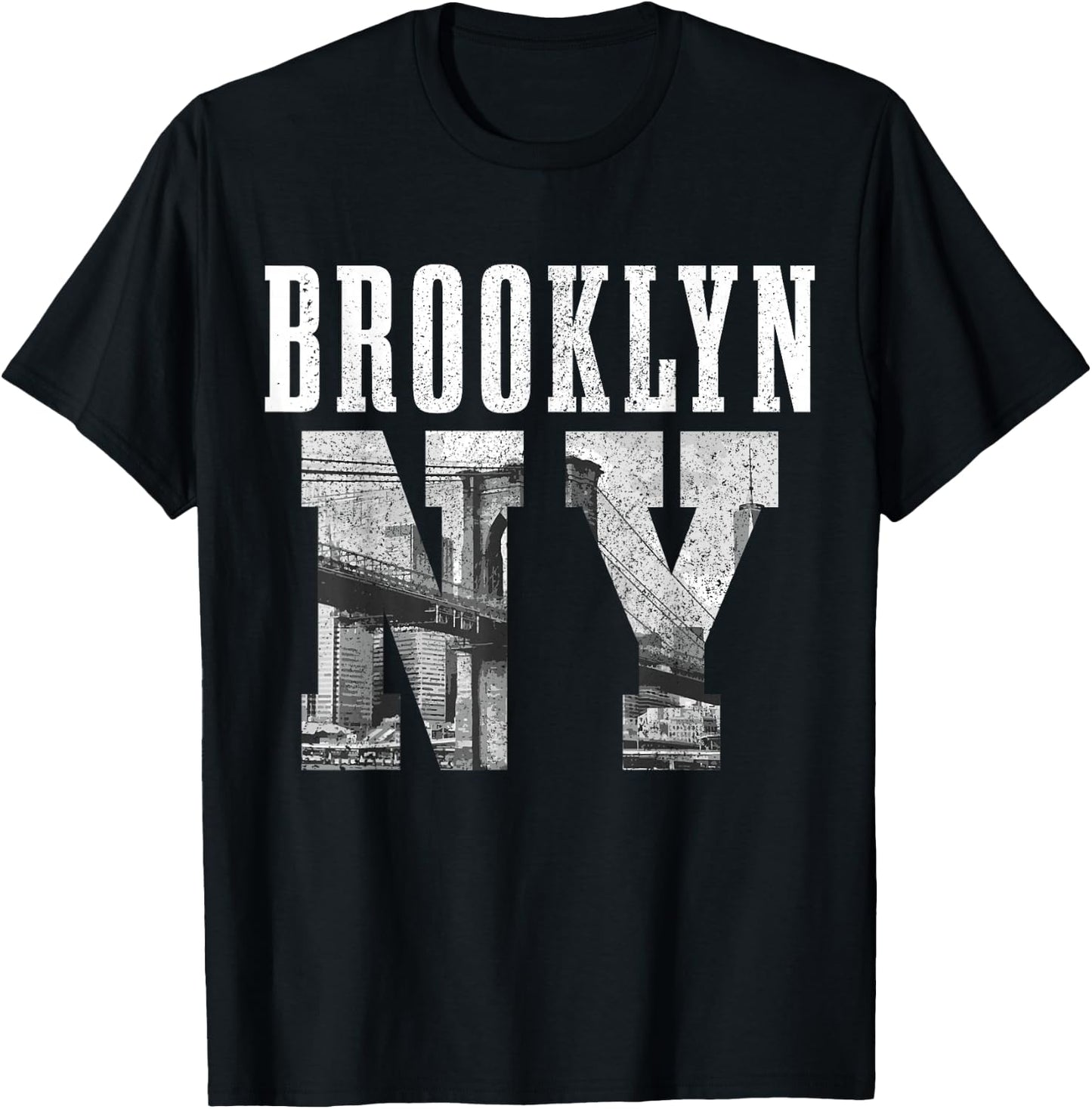 Brooklyn NY NYC New York City Vintage USA America T-Shirt - T-Shirt | Black