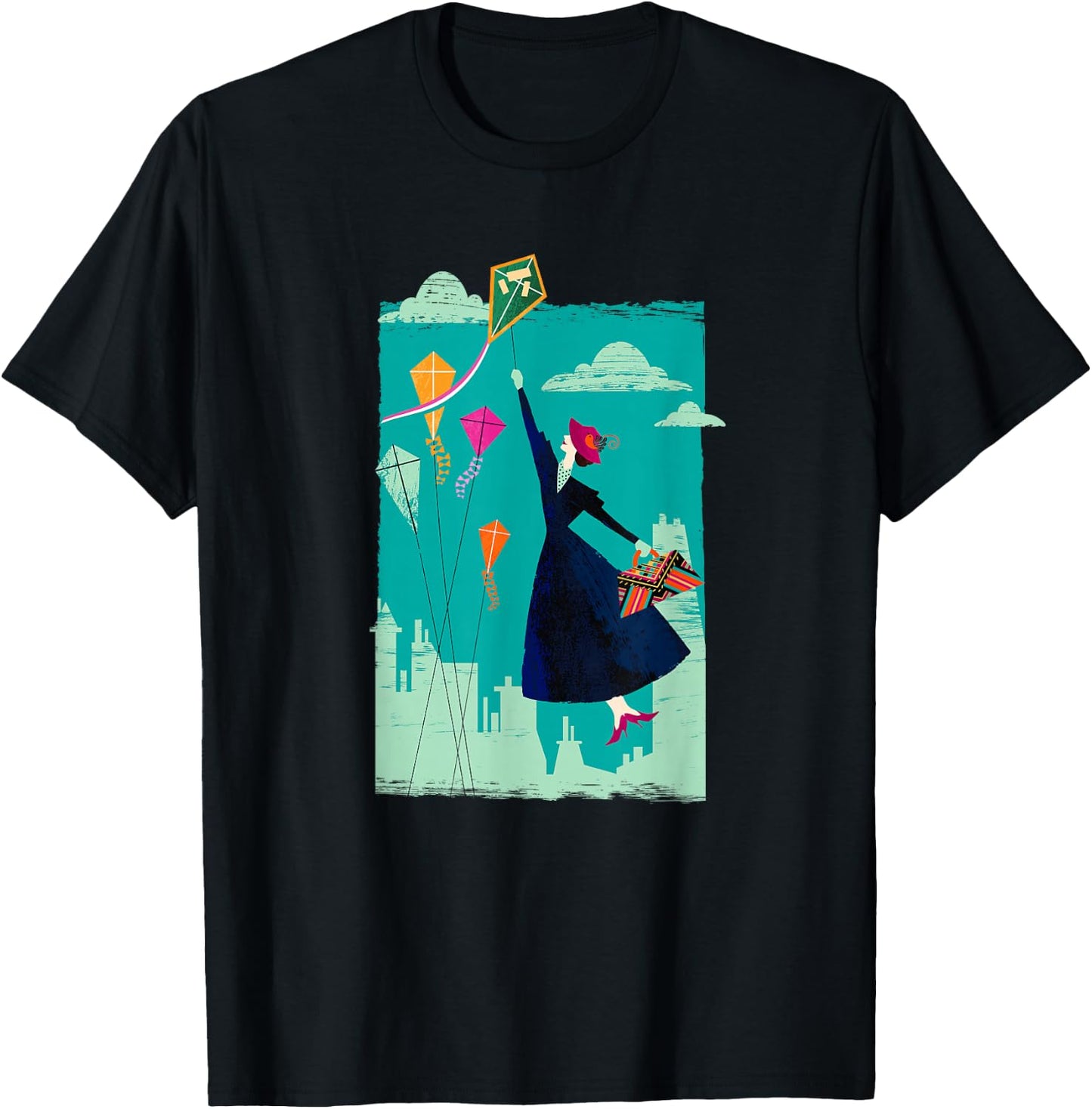 Disney Mary Poppins Returns Kites in The Sky T-Shirt - T-Shirt | Black