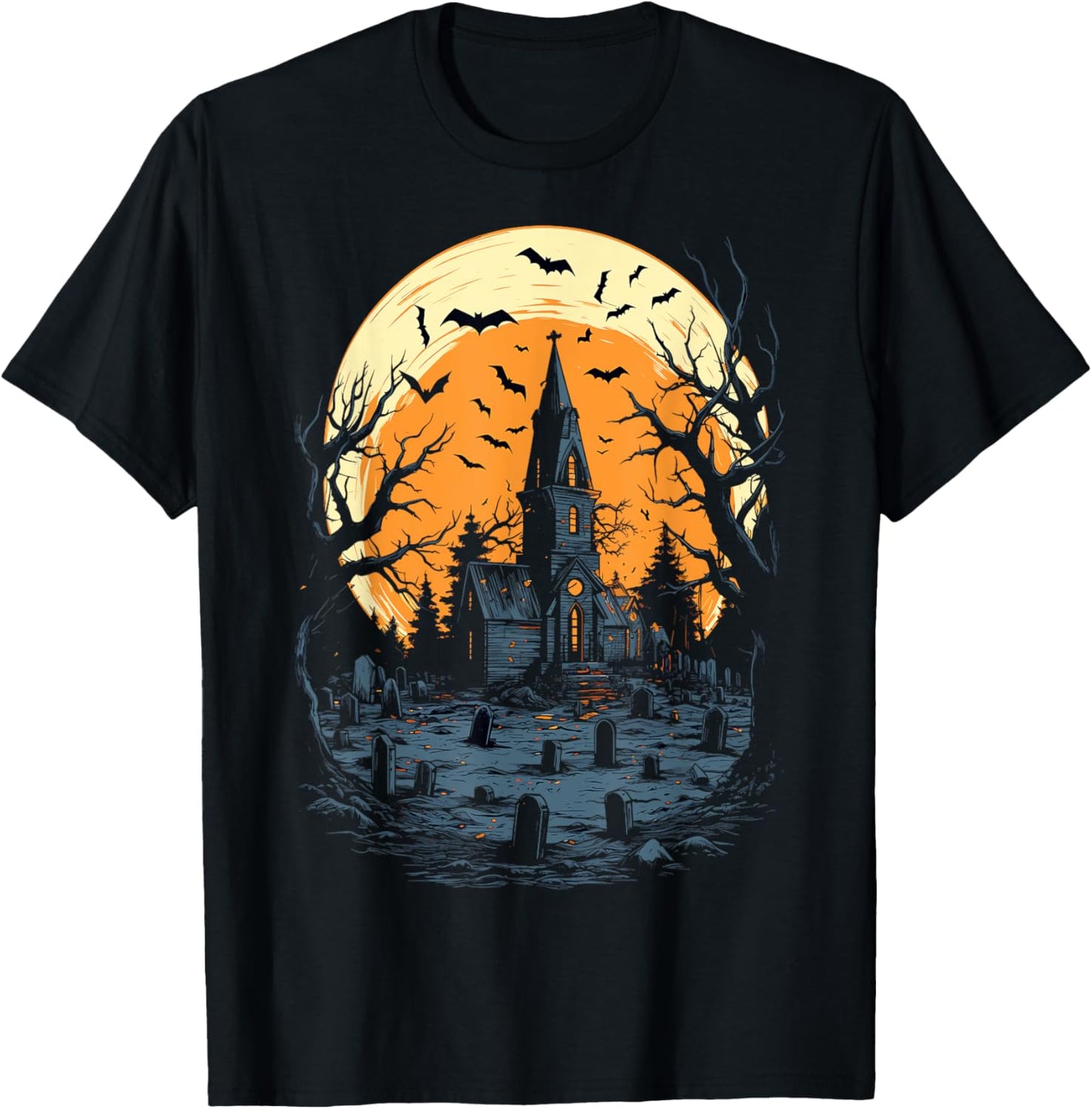 Haunted Mansion Spooky Halloween T-Shirt - T-Shirt | Black