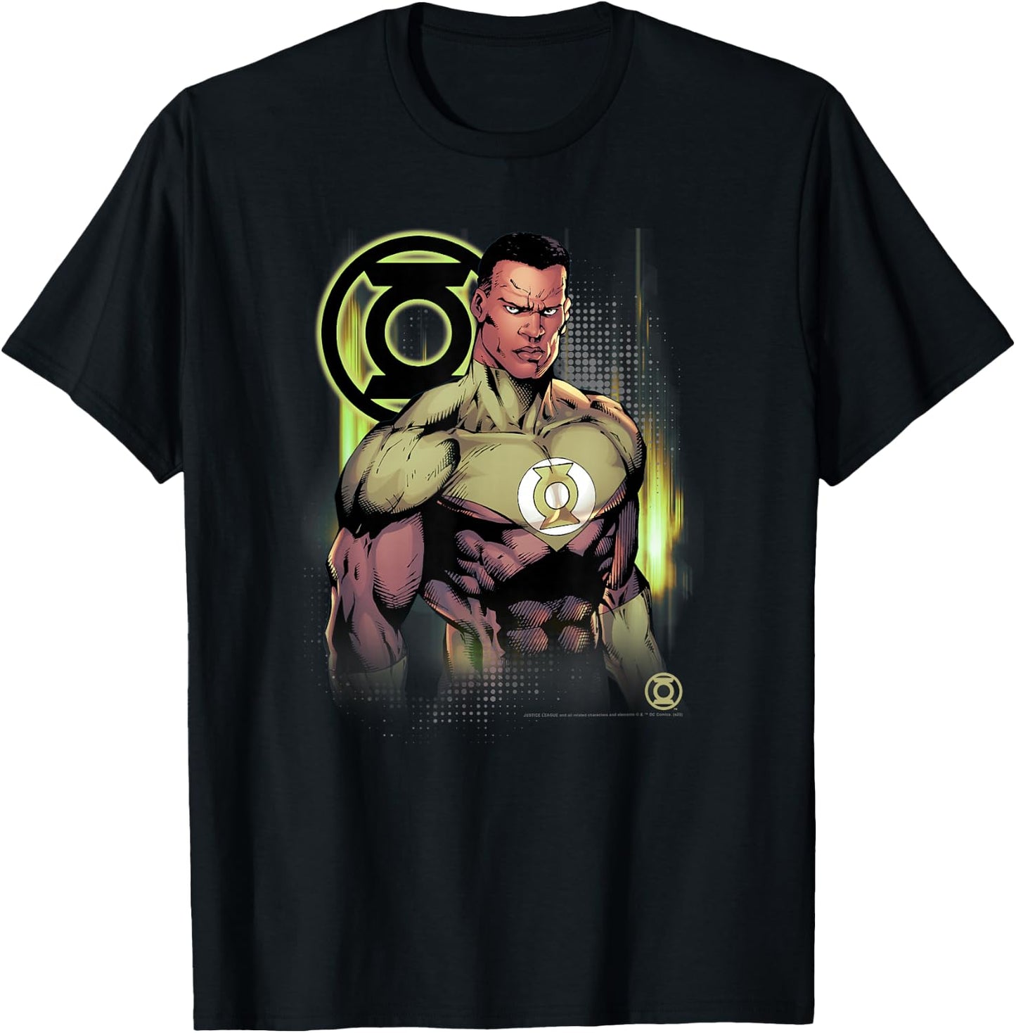 DC Comics Justice League Green Lantern Fierce Warrior T-Shirt - T-Shirt | Black