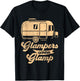 Glampers Gonna Glamp | Glamorous Camping | Glamper T-Shirt - T-Shirt | Black