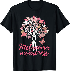 Melanoma Awareness Skin Cancer T-Shirt - T-Shirt | Black