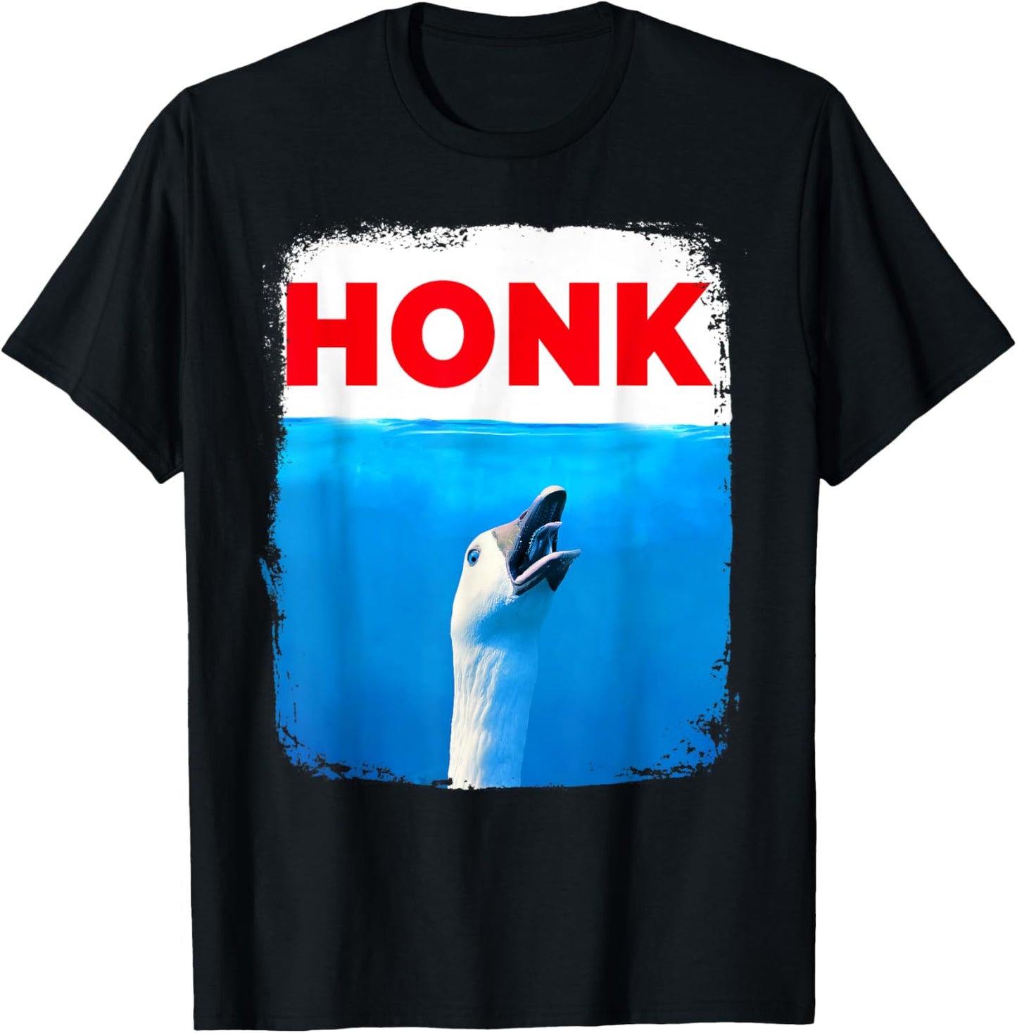 Honk Goose - Funny Cute Duck Goose Lover Meme Idea T-Shirt - T-Shirt | Black