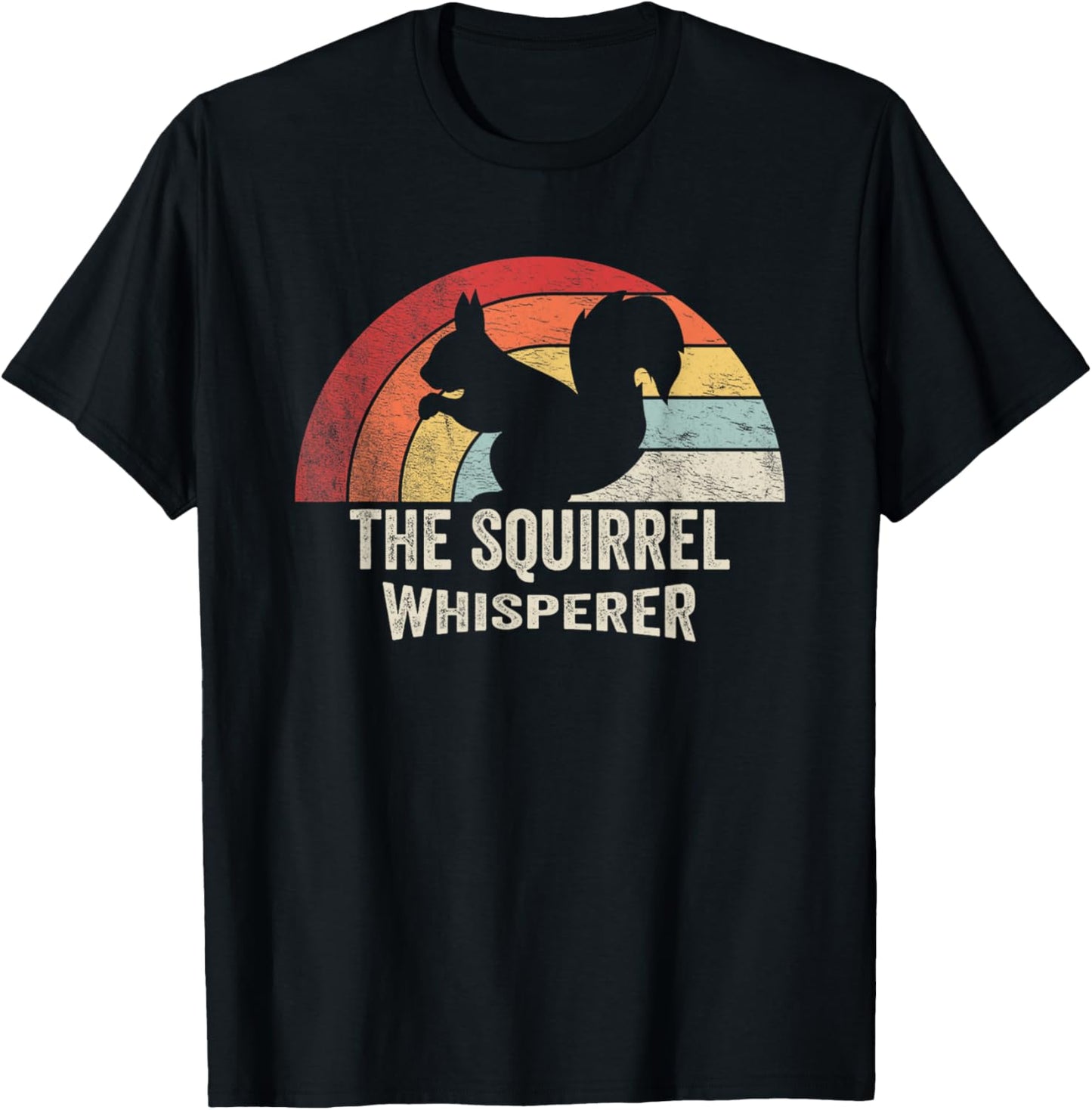 Retro Vintage Squirrel Lover Squirrel Whisperer T-Shirt - T-Shirt | Black
