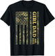 Camo Dad American Flag Camouflage Girl Dad Est 2024 of Girls T-Shirt - T-Shirt | Black