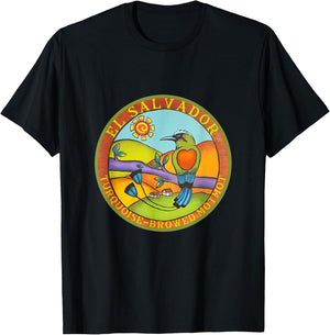 El Salvador Turquoise Browed Motmot bird watching travel T-Shirt - T-Shirt | Black