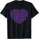 Pancreatic Cancer Awareness Purple Ribbon Heart Gift Support T-Shirt - T-Shirt | Black