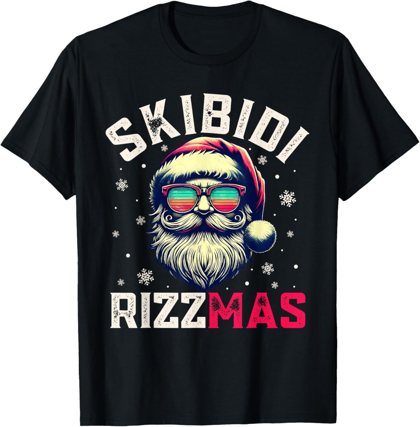 Skibidi Rizzmas Christmas Rizz Santa Claus Rizz the Season T-Shirt - T-Shirt | Black