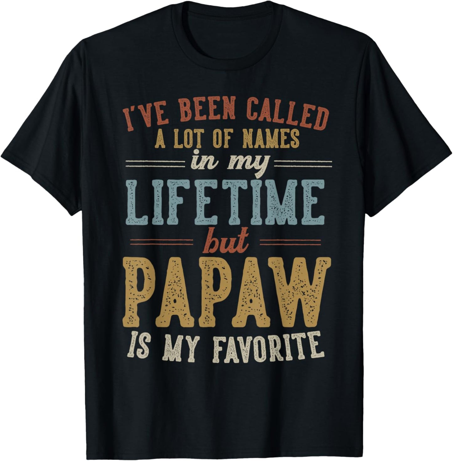 Papaw Is My Favorite Name - Father's Day Papaw T-Shirt - T-Shirt | Black