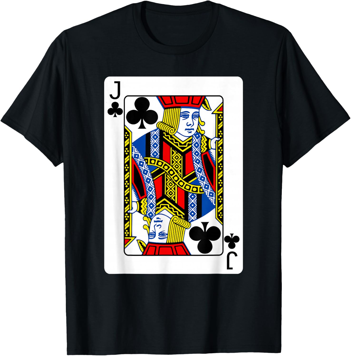 Jacks Of Clubs Playing Card Group Costume Poker Player T-Shirt - T-Shirt | Black
