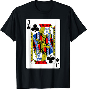 Jacks Of Clubs Playing Card Group Costume Poker Player T-Shirt - T-Shirt | Black