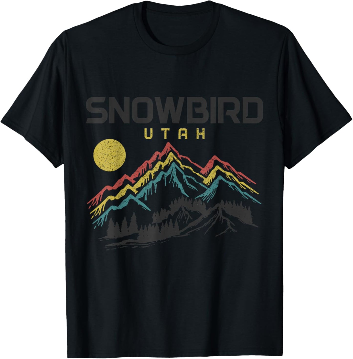 Snowbird Utah Ski Winter sports Skiing Skier T-Shirt - T-Shirt | Black