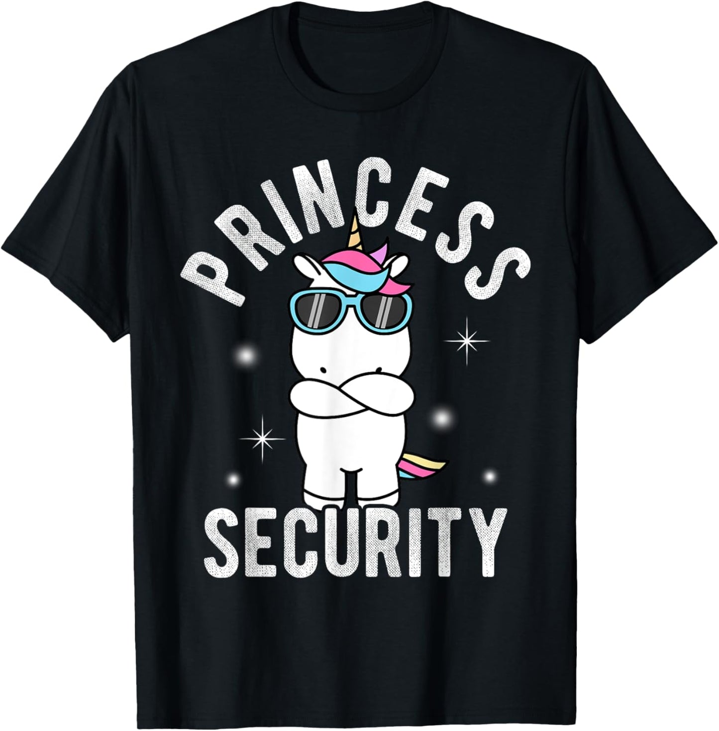 Princess SECURITY Princess Unicorn T-Shirt - T-Shirt | Black