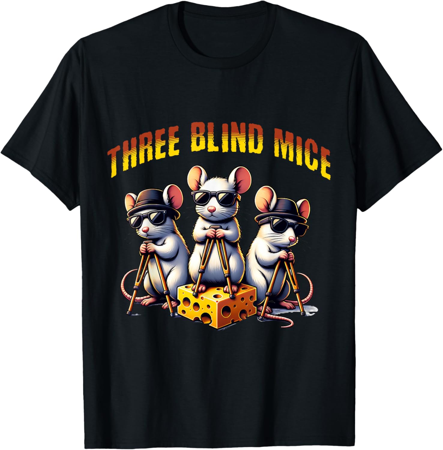 Three Blind Mice T-Shirt - T-Shirt | Black