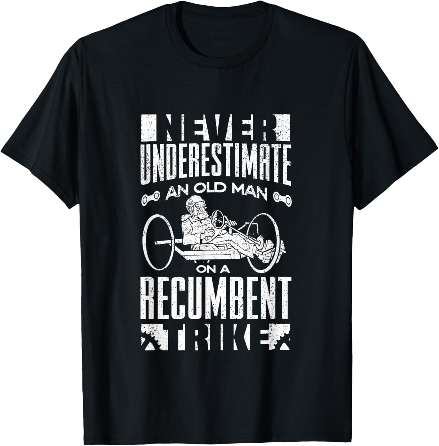 Triker Cyclist - Recumbent Trike Bike Designs -Adults Cycling Black Small Short Sleeve Modern Recumbent Trike Design T-Shirt - T-Shirt | Black