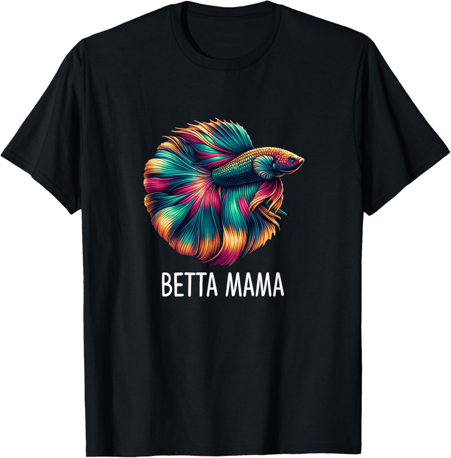 Beta Mama - Betta Fish Lover Mom T-Shirt - T-Shirt | Black