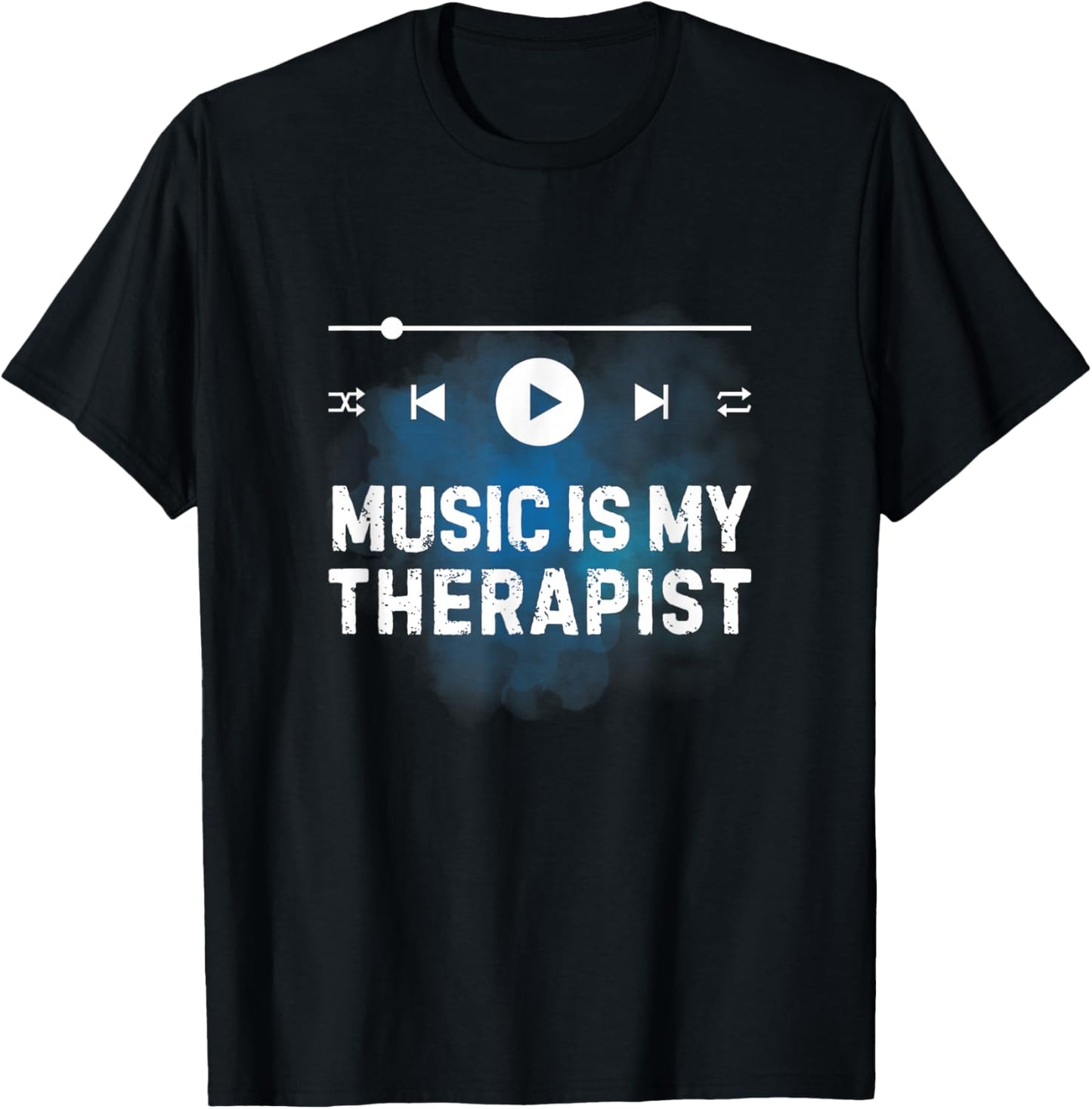Music is My Therapist Music Lover Musician Life T-Shirt - T-Shirt | Black