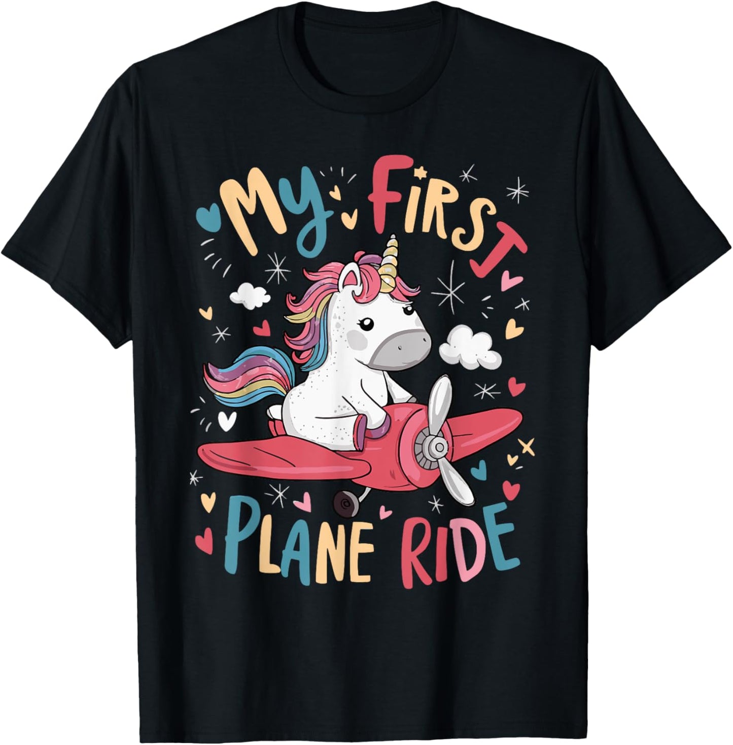 My First Plane Ride T-Shirt - T-Shirt | Black