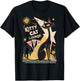 Retro Mid-Century Modern Cat and Cocktails Lounge Theme T-Shirt - T-Shirt | Black