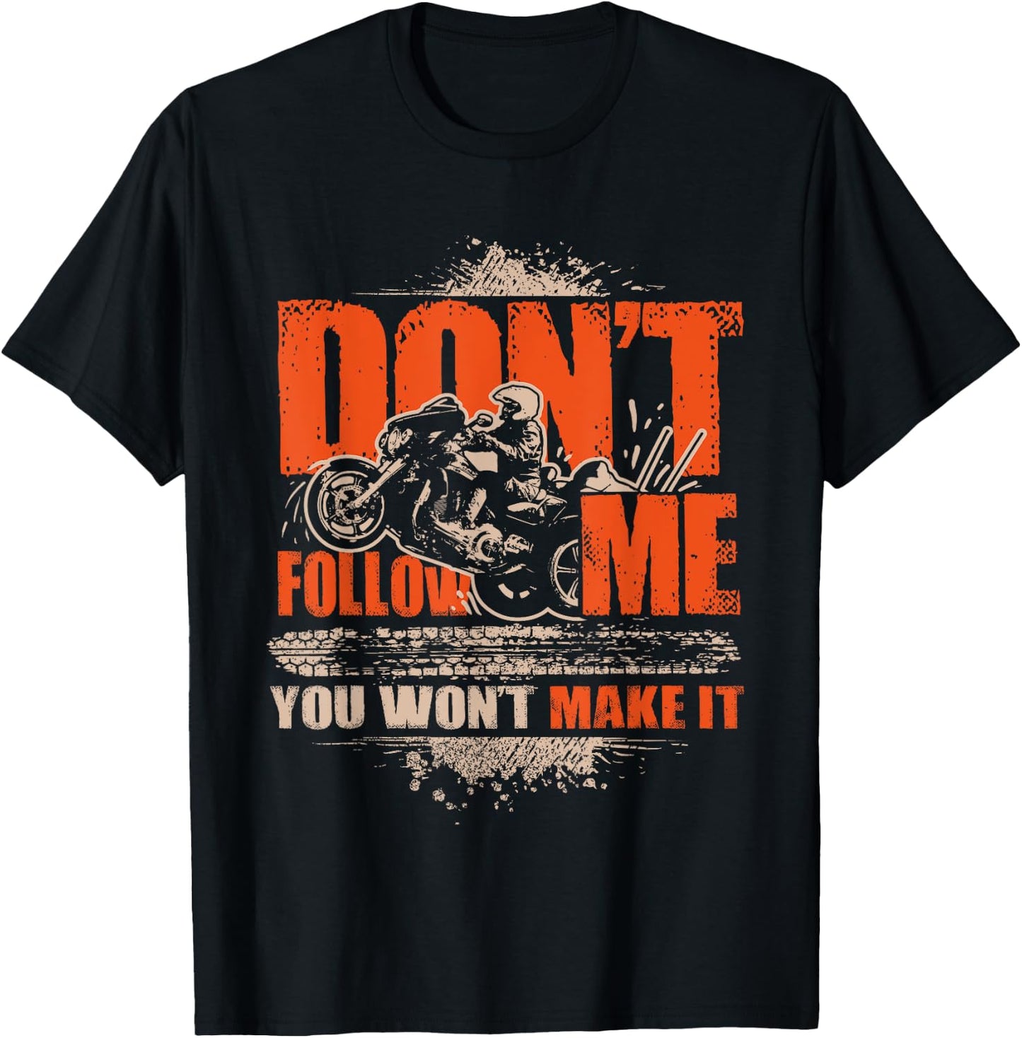 Folgen Mir Nicht Du Schaffst Es Nicht Wheelie Trike Motorcycle T-Shirt - T-Shirt | Black