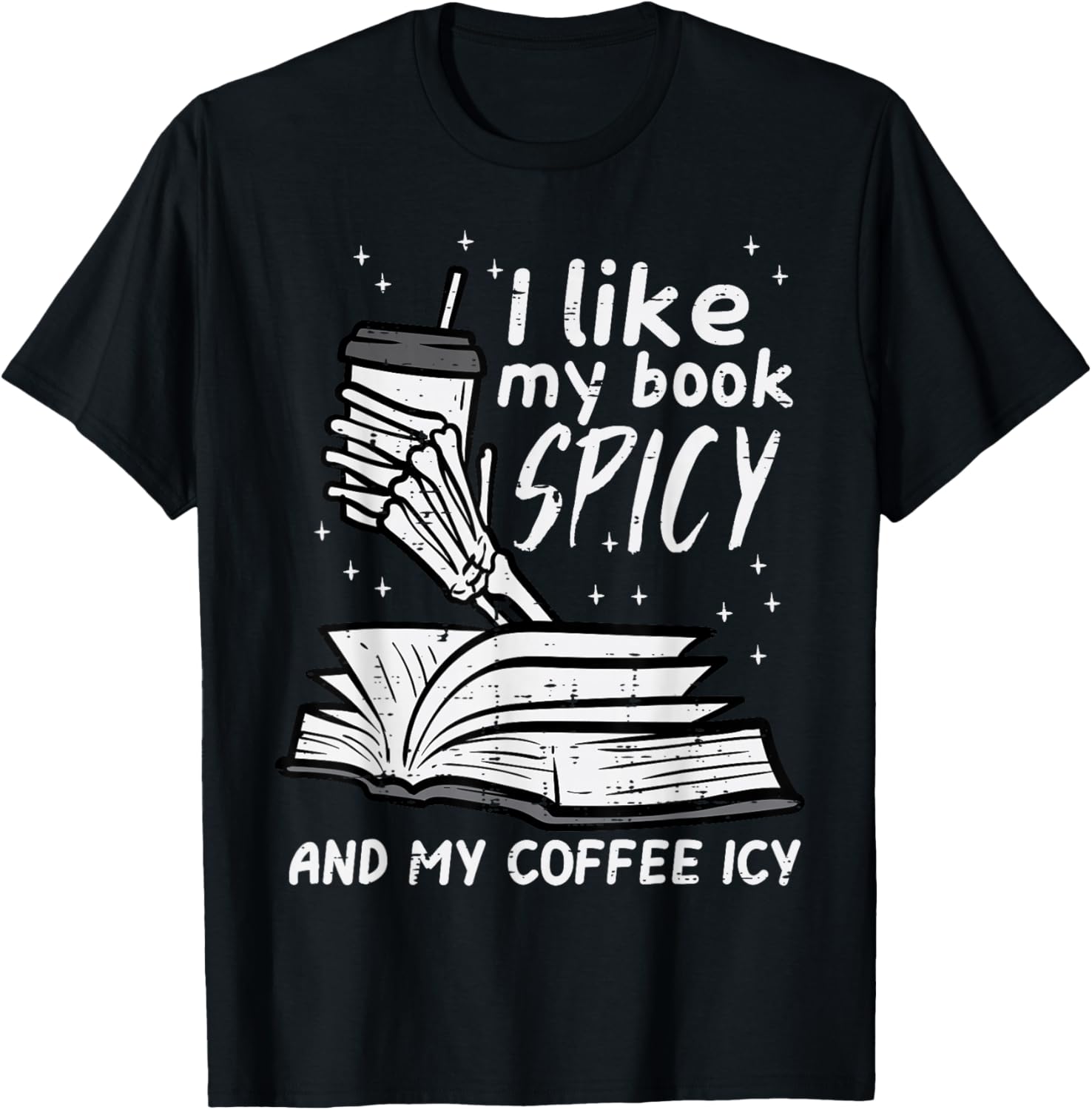 I Like My Book Spicy Read Reading Librarian Men Women Kids T-Shirt - T-Shirt | Black
