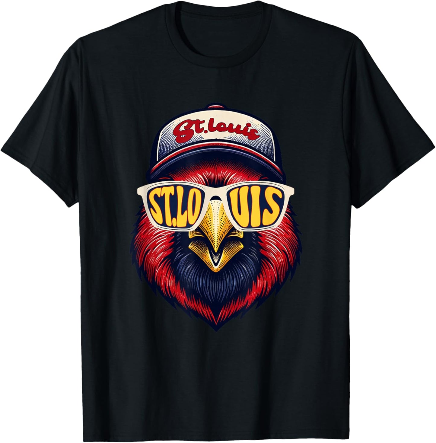 Retro St.Louis Bossbeak Graphic Animals Throwback T-Shirt - T-Shirt | Black