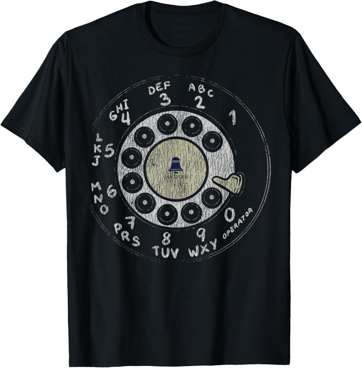 Retro Dial Plate Rotary Dial Phone Vintage Telephone Gifts T-Shirt - T-Shirt | Black