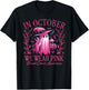 In October We Wear Pink Breast Cancer Awareness Halloween T-Shirt - T-Shirt | Black