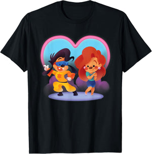 Disney A Goofy Movie Cute Valentine's Day Max & Roxanne , Black, S T-Shirt - T-Shirt | Black