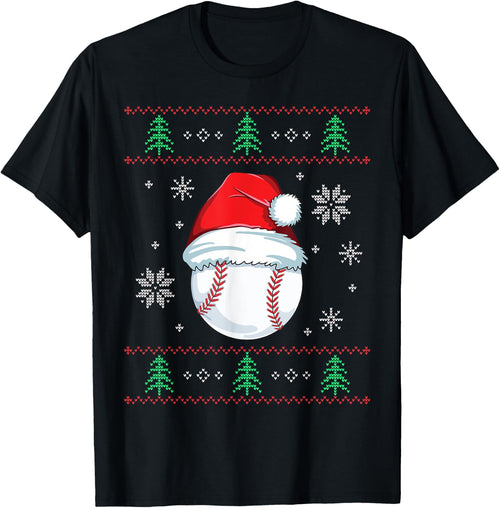 Ugly Christmas Baseball Boys Kids Ball Santa Pajama