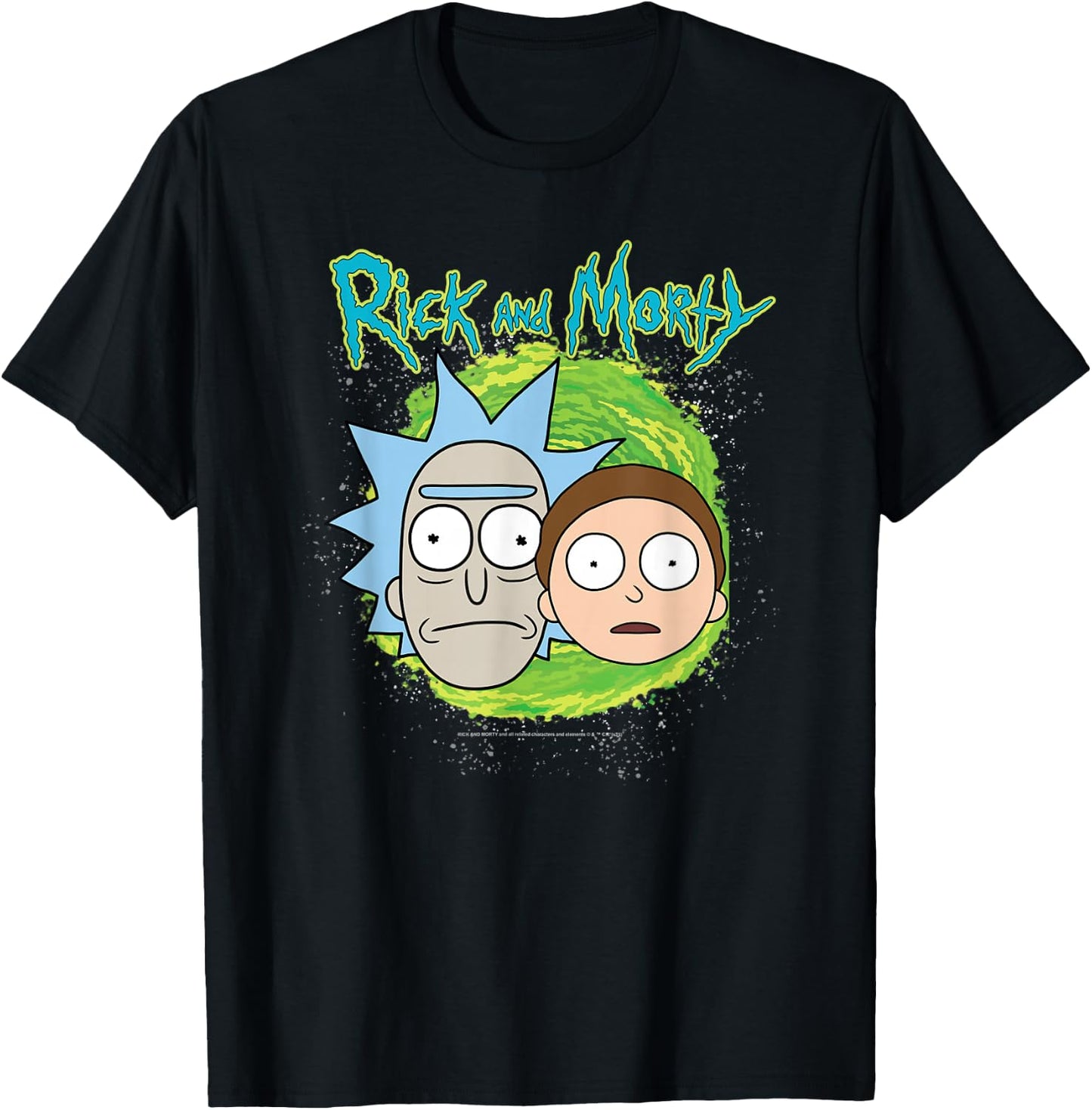 Rick and Morty Floating Heads Small T-Shirt - T-Shirt | Black