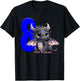 8th Birthday Shirt Dragon Party Birthday Boy Blue Eight 8 T-Shirt - T-Shirt | Black